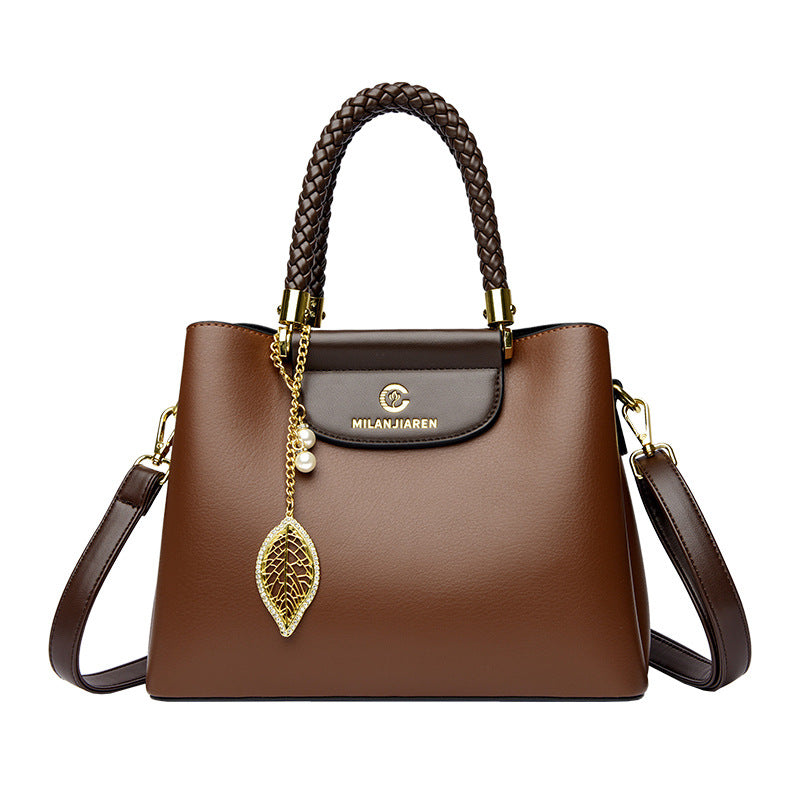 2025 New Fashion Handbag Single Shoulder Bag for Middle-aged Women, High-end Commuting Bag, Large Capacity Tote Bag for