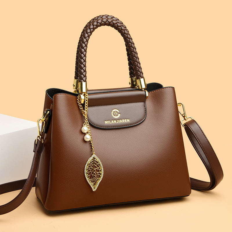 2025 New Fashion Handbag Single Shoulder Bag for Middle-aged Women, High-end Commuting Bag, Large Capacity Tote Bag for