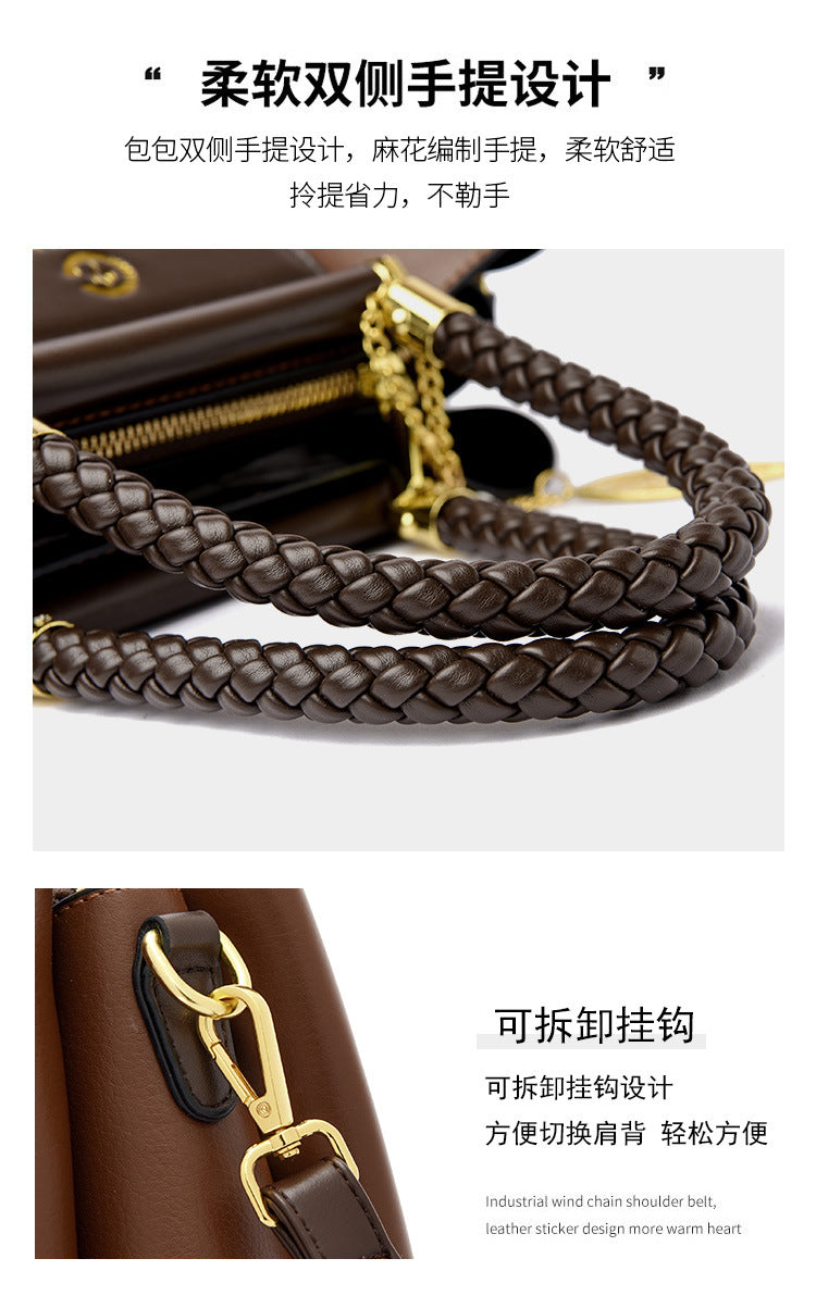 2025 New Fashion Handbag Single Shoulder Bag for Middle-aged Women, High-end Commuting Bag, Large Capacity Tote Bag for